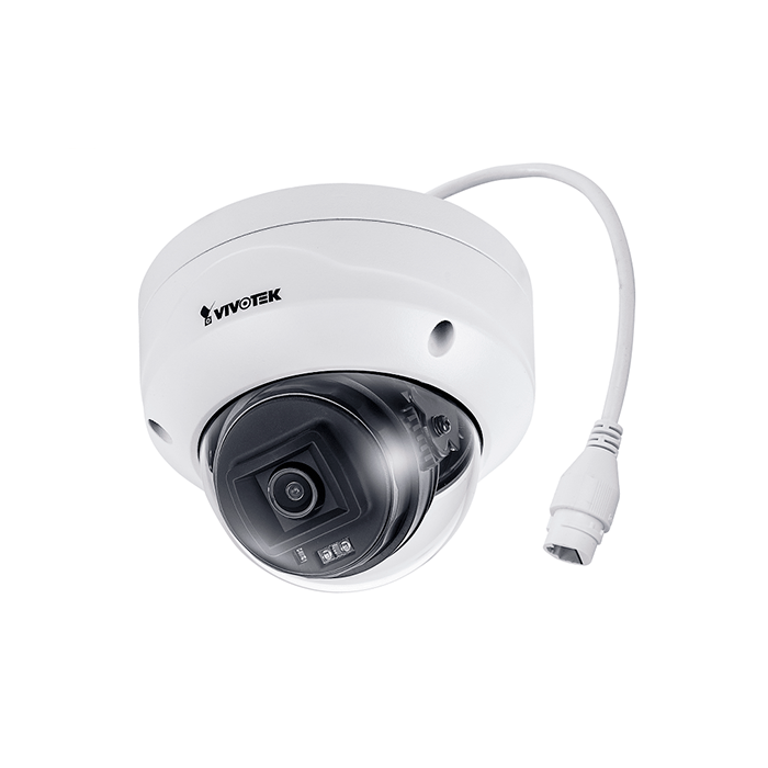 Camara Domo IP 5 MP H.265 Lente 2.8 mm 103° Visión nocturna 30 m PoE con Ranura MicroSD Antivandálica IK10 FD9380-H