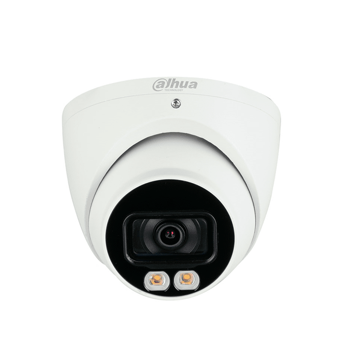 Camara Domo Turret IP 4 MP H.265 Lente 2.8 mm 113° Full Color Video a Color Dia y Noche PoE con Ranura MicroSD Micrófono Integrado DH-IPC-HDW5442TMN-AS-LED-0280B