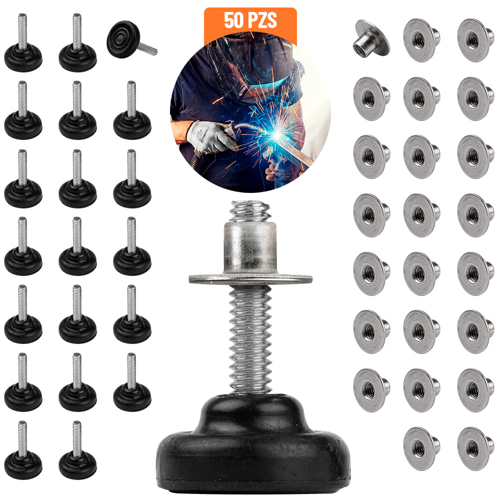 Nivelador Regaton Para Muebles Inserto Para Soldar Rosca 1/4