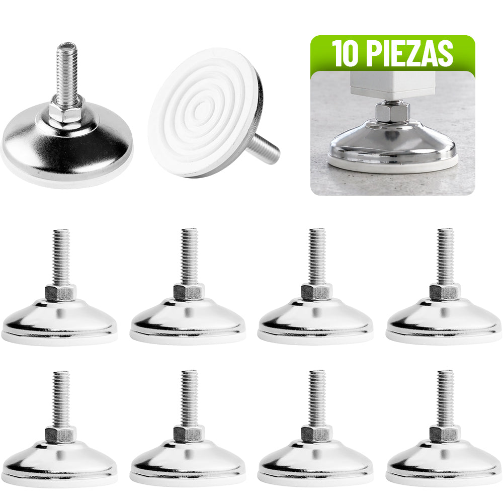 Regaton Niveladora Pata Muebles Metalico Rosca 3/8