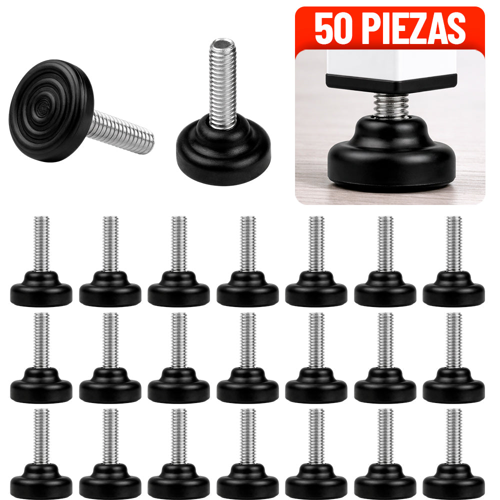 Regaton Nivelador Para Muebles Plastico Rosca 5/16 50 Pack