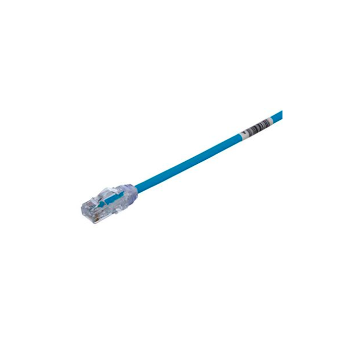 Cable Patch Cord Categoría 6A UTP .2 m Conector RJ45 a RJ45 Calibre 28 AWG Azul UTP28X0.2MBU