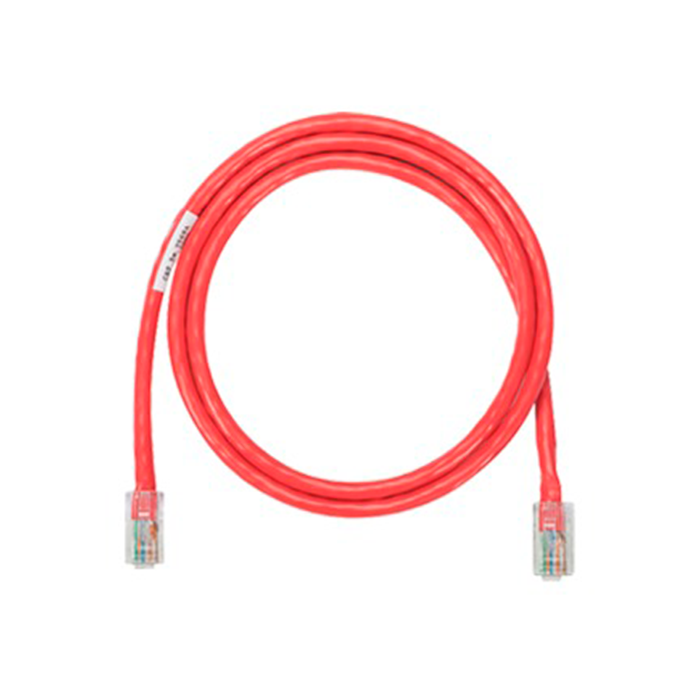 Cable Patch Cord NetKey Categoría 5e UTP 1 m Conector RJ45 a RJ45 Calibre 24 AWG UL Rojo NK5EPC3RDY