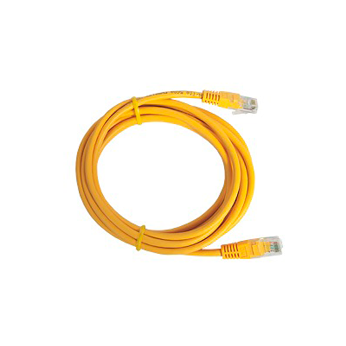 Cable Patch Cord Categoría 5e UTP 1 m Conector RJ45 a RJ45 Calibre 26 AWG Amarillo LP-UT3-100-YE