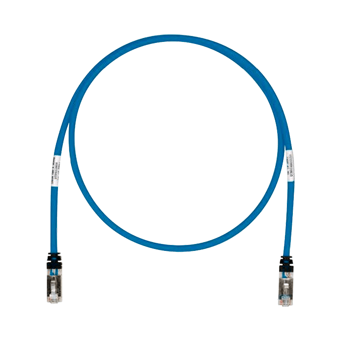 Cable Patch Cord TX6 Categoría 6A UTP 1.5 m Conector RJ45 a RJ45 Calibre 26 AWG UL Azul STP6X5BU