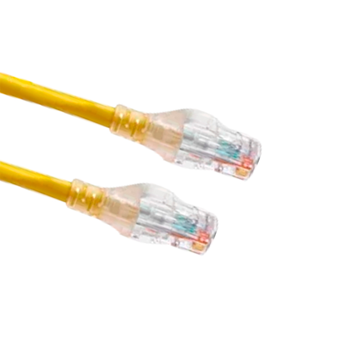 Cable Patch Cord Categoría 6 UTP 1.2 m Conector RJ45 a RJ45 Calibre 24 AWG Amarillo CA21104004