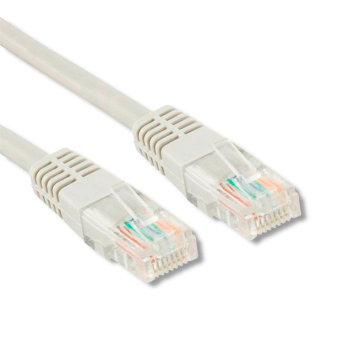 Cable Patch Cord Categoría 6 UTP 1.2 m Conector RJ45 a RJ45 Calibre 28 AWG Blanco C6D1109004