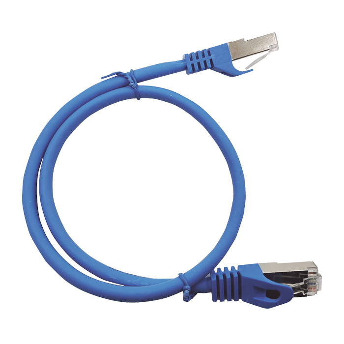 Cable Patch Cord Categoría 6A UTP .5 m Conector RJ45 a RJ45 Calibre 27 AWG Azul LP-STP-6A-050-BU