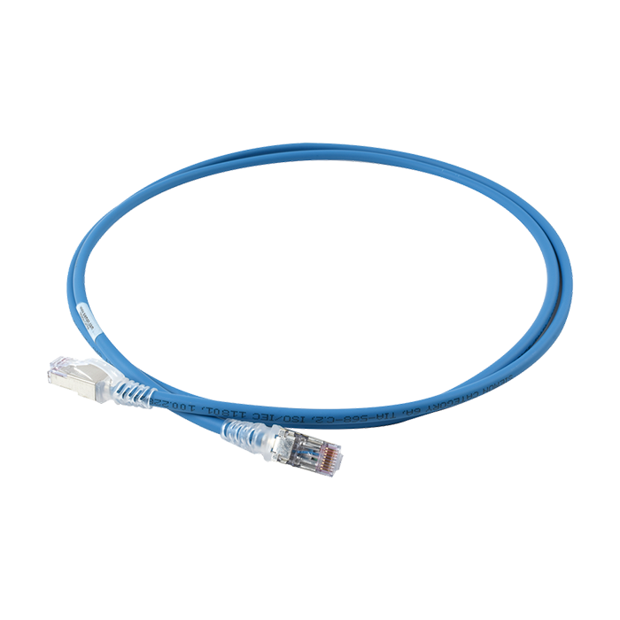 Cable Patch Cord SkinnyPatch Categoría 6A S/FTP 1.5 m Conector RJ45 a RJ45 Calibre 28 AWG UL Azul SP6A-S05-06