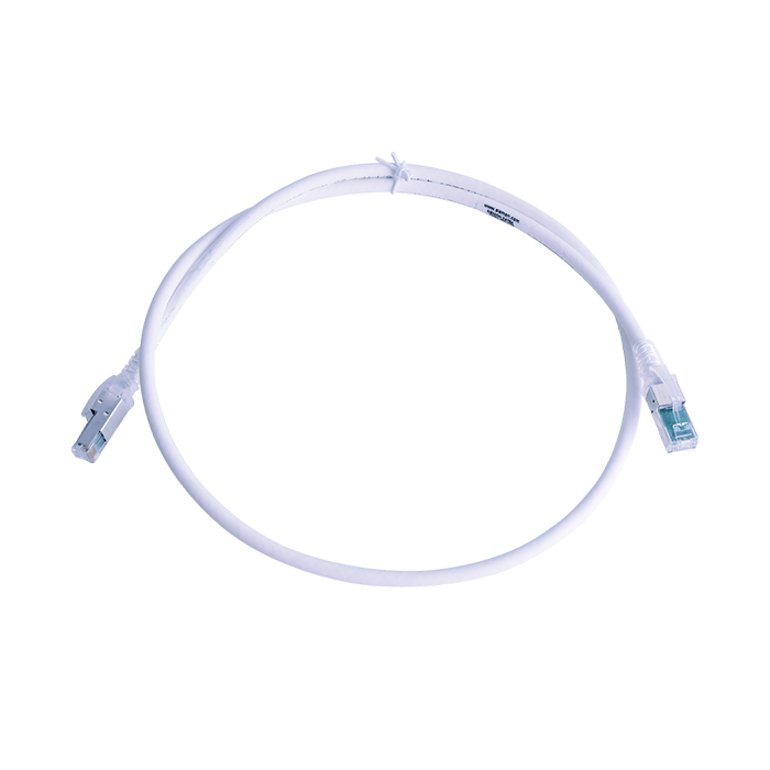 Cable Patch Cord Z-Max Categoría 6A S/FTP .9 m Conector RJ45 a RJ45 Calibre 26 AWG UL Blanco ZM6A-S03-02B