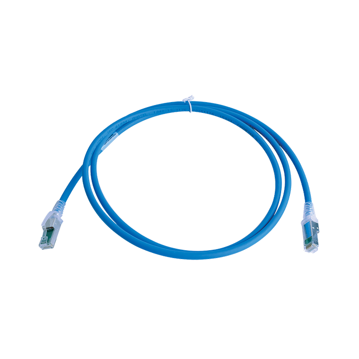 Cable Patch Cord Z-Max Categoría 6A S/FTP 1.5 m Conector RJ45 a RJ45 Calibre 24 AWG UL Azul ZM6A-S05-06