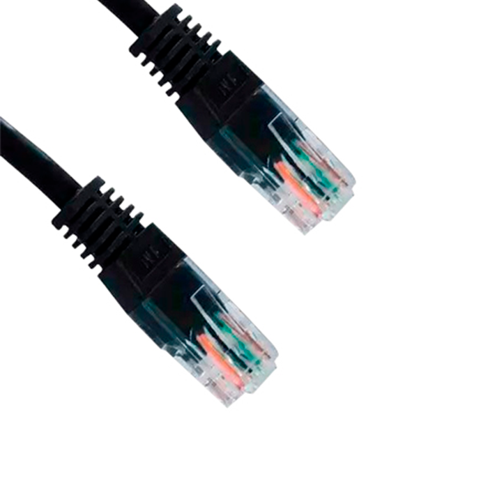 Cable Patch Cord Categoría 6 UTP 1.2 m Conector RJ45 a RJ45 Calibre 24 AWG Negro C601100004