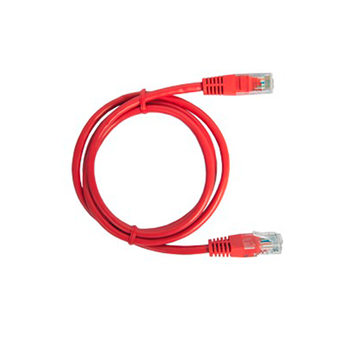 Cable Patch Cord Categoría 5e UTP .5 m Conector RJ45 a RJ45 Calibre 26 AWG Rojo LP-UT3-050-RD