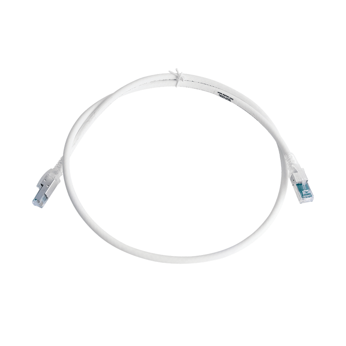 Cable Patch Cord Z-Max Categoría 6A S/FTP .9 m Conector RJ45 a RJ45 Calibre 26 AWG UL Blanco ZM6A-S03-02