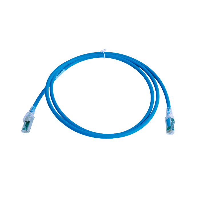 Cable Patch Cord Z-Max Categoría 6A S/FTP 1.5 m Conector RJ45 a RJ45 Calibre 24 AWG UL Azul ZM6A-S05-06B