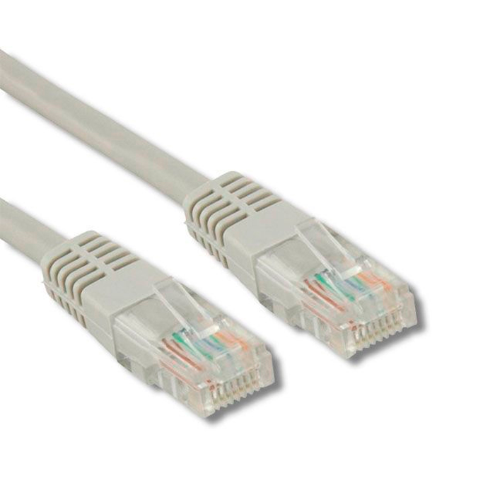 Cable Patch Cord Categoría 5e UTP 3 m Conector RJ45 a RJ45 Calibre 24 AWG Gris C501108010