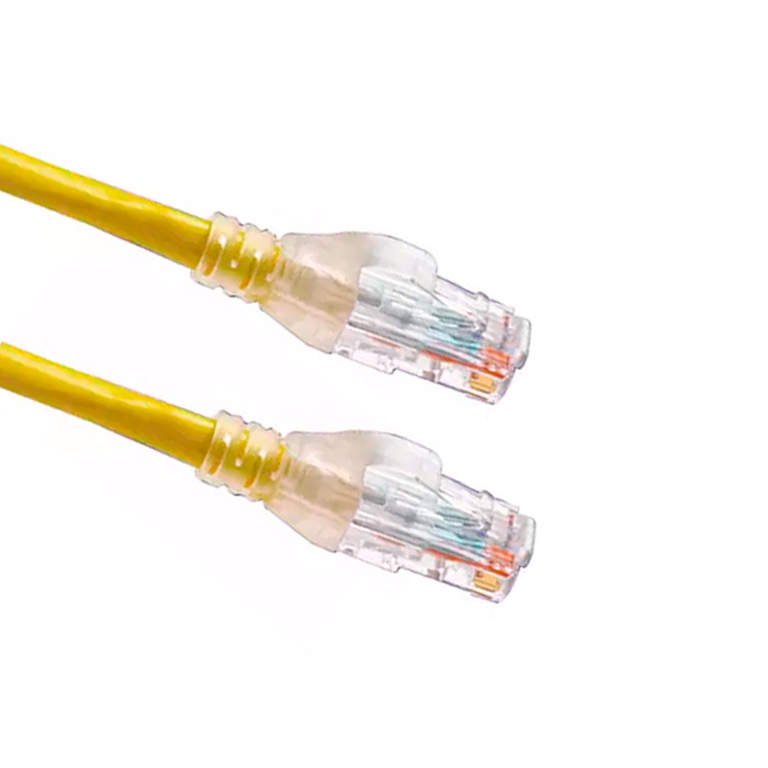 Cable Patch Cord Categoría 6 UTP 2.1 m Conector RJ45 a RJ45 Calibre 24 AWG Amarillo C601104007