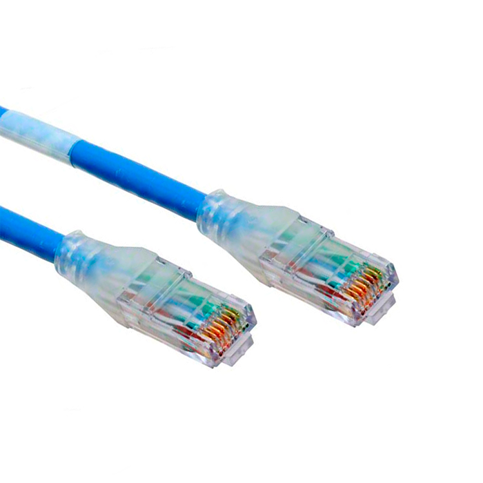 Cable Patch Cord Categoría 6A UTP 2.1 m Conector RJ45 a RJ45 Calibre 28 AWG UL Azul CAD1106007
