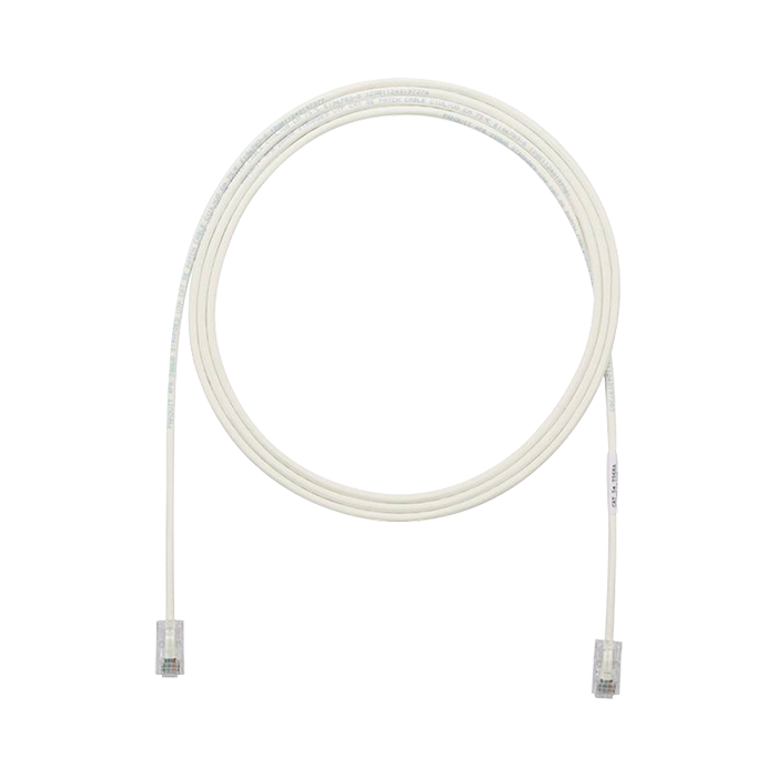 Cable Patch Cord TX6 Categoría 6A UTP 3 m Conector RJ45 a RJ45 Calibre 28 AWG UL Blanco UTP28X10