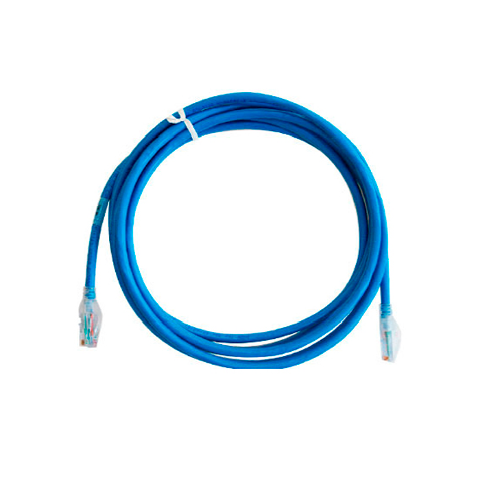 Cable Patch Cord Categoría 6A UTP 1.2 m Conector RJ45 a RJ45 Calibre 24 AWG Azul CA21106004