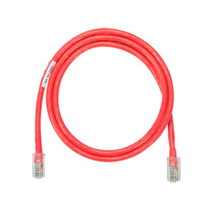 Cable Patch Cord NetKey Categoría 5e UTP 1.5 m Conector RJ45 a RJ45 Calibre 24 AWG UL Rojo NK5EPC5RDY