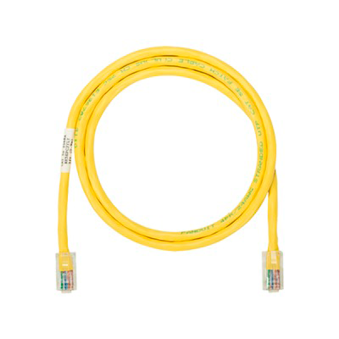 Cable Patch Cord NetKey Categoría 5e UTP 1.5 m Conector RJ45 a RJ45 Calibre 24 AWG UL Amarillo NK5EPC5YLY