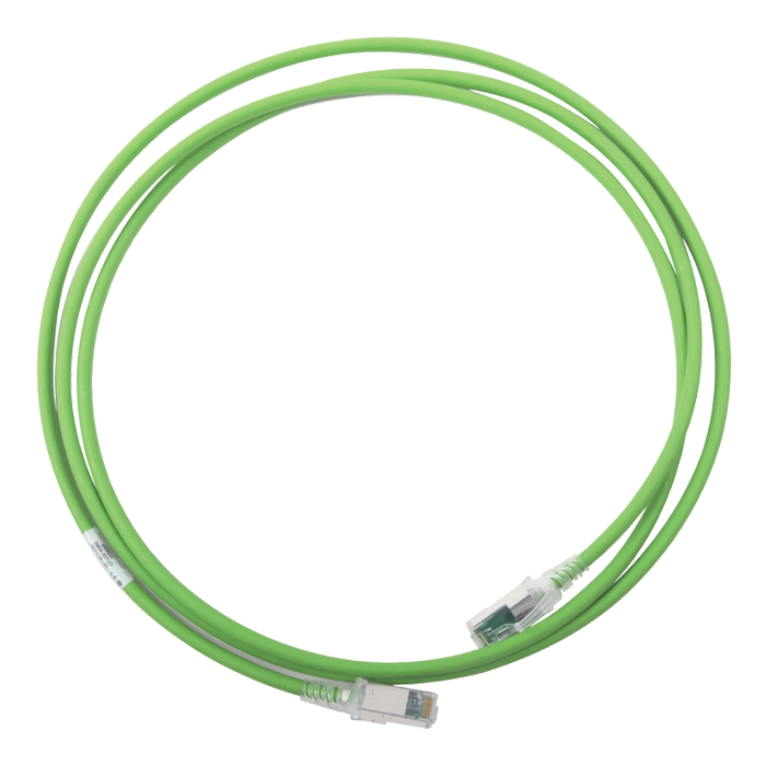 Cable Patch Cord Z-Max Categoría 6A S/FTP 2.1 m Conector RJ45 a RJ45 Calibre 26 AWG Verde ZM6A-S07-07