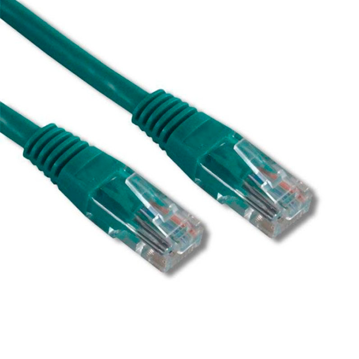 Cable Patch Cord Categoría 6 UTP 1.2 m Conector RJ45 a RJ45 Calibre 24 AWG Verde C601105004