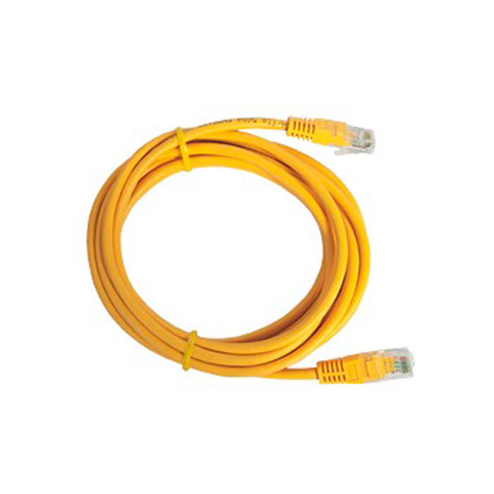 Cable Patch Cord Categoría 6 UTP .5 m Conector RJ45 a RJ45 Calibre 26 AWG Amarillo LP-UT6-050-YE