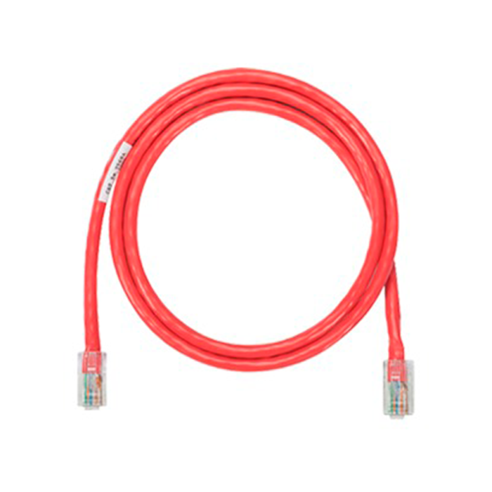 Cable Patch Cord NetKey Categoría 5e UTP 2 m Conector RJ45 a RJ45 Calibre 24 AWG UL Rojo NK5EPC7RDY