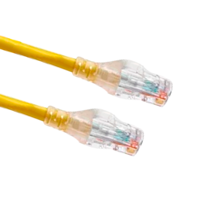 Cable Patch Cord Categoría 6A UTP 2.1 m Conector RJ45 a RJ45 Calibre 24 AWG Amarillo CA21104007