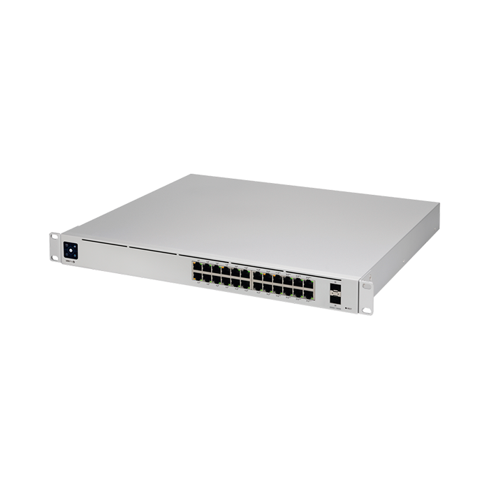 UniFi Switch USW-Pro-24-POE Gen2, Capa 3 de 24 puertos PoE 802.3at/bt + 2 puertos 1/10G SFP+, 400W, pantalla informativa USW-PRO-24-POE