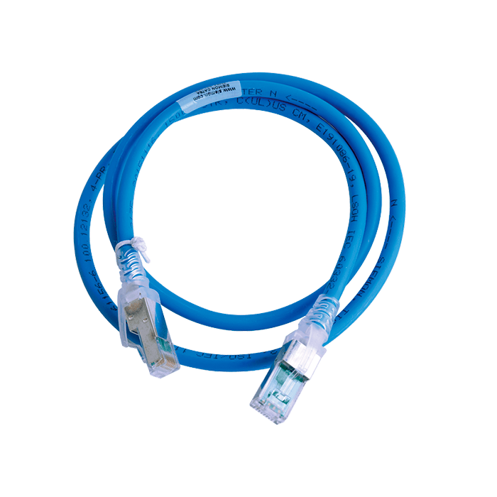 Cable Patch Cord Z-Max Categoría 6A S/FTP .9 m Conector RJ45 a RJ45 Calibre 26 AWG UL Azul ZM6A-S03-06B