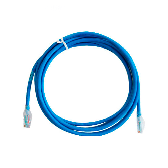 Cable Patch Cord Categoría 6 UTP 3 m Conector RJ45 a RJ45 Calibre 24 AWG Azul C601106010