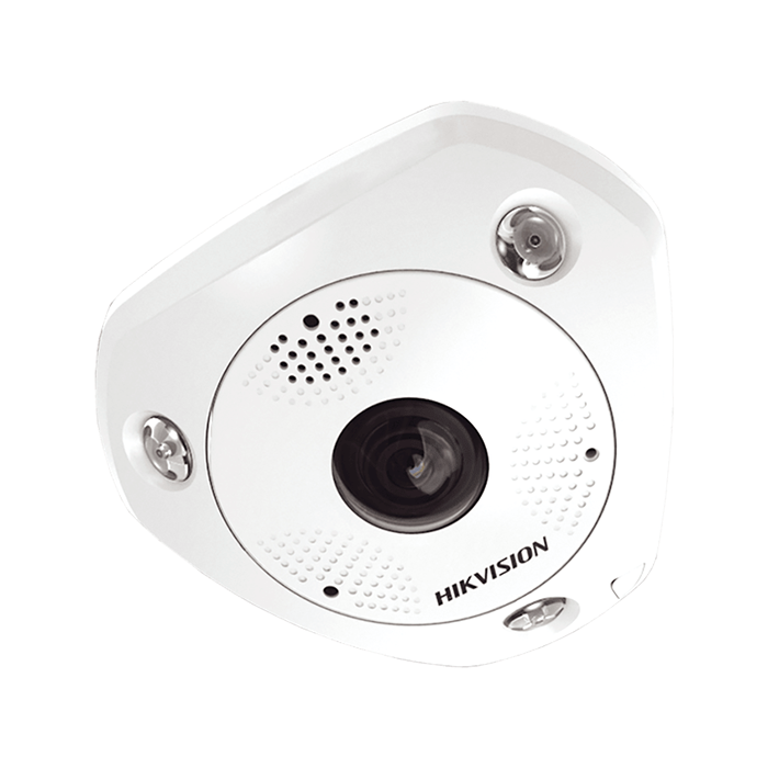 Camara Fisheye IP 12 MP (4K) H.265+ Lente 360° 360° Visión nocturna 15 m PoE con Ranura MicroSD DS-2CD63C5G0-IVS