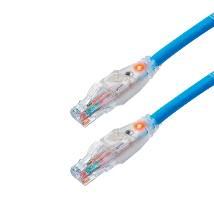 Cable Patch Cord Categoría 6A UTP 2.1 m Conector RJ45 a RJ45 Calibre 24 AWG Azul CAT1106007