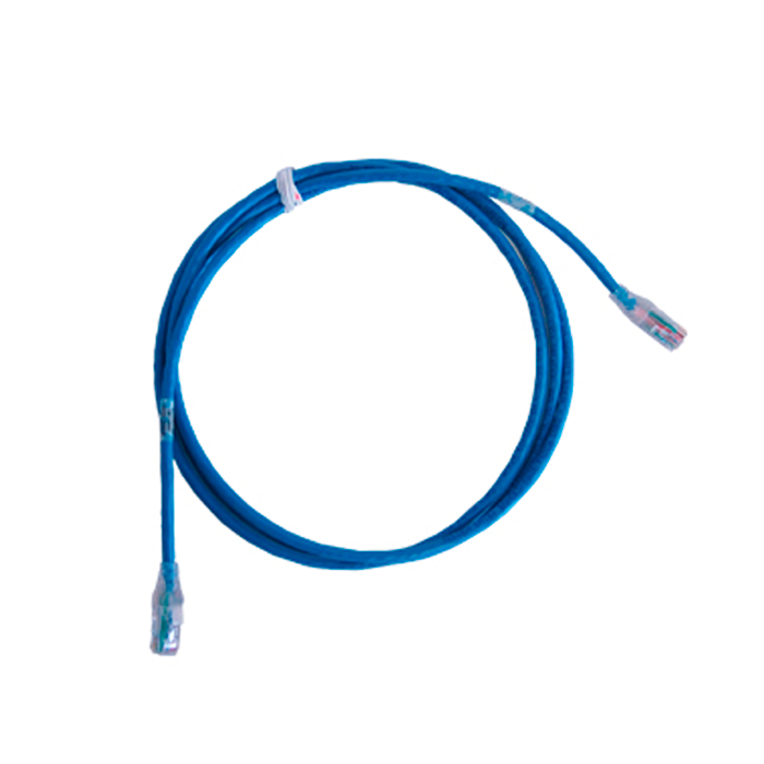 Cable Patch Cord Categoría 6A UTP 2.1 m Conector RJ45 a RJ45 Calibre 24 AWG Azul CA21106007