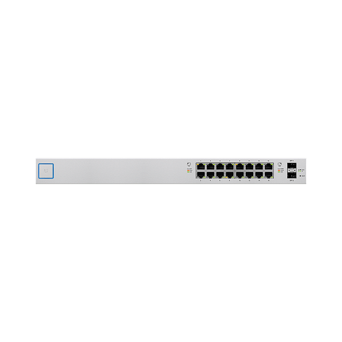 Switch PoE Administrable Velocidad 10/100/1000 Mbps 16 Puertos PoE 150 W SFP 02 Blanco US-16-150W