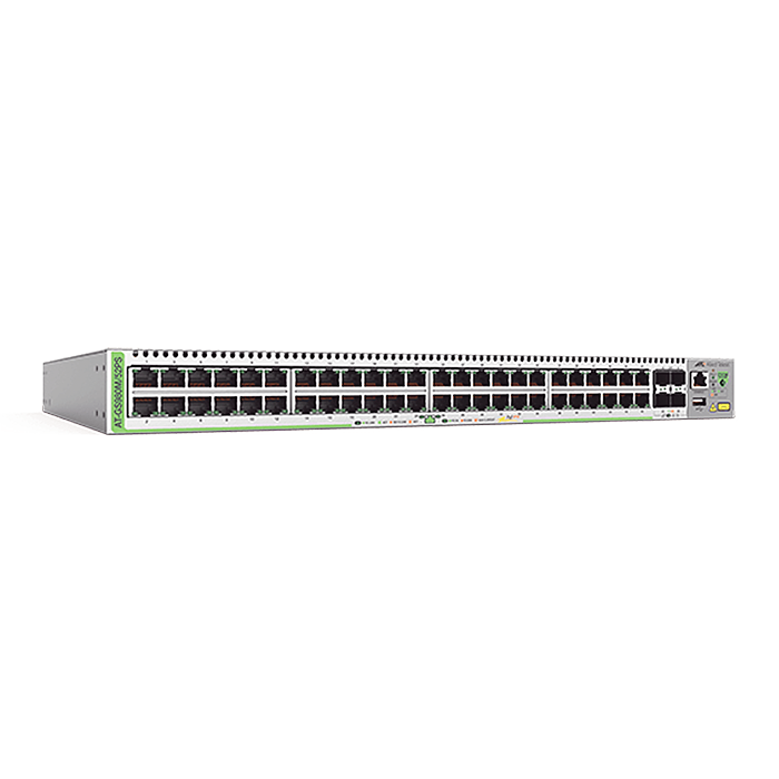 Switch PoE Velocidad 10/100/1000 Mbps 48 Puertos PoE 740 W SFP 04 AT-GS980M/52PS-10
