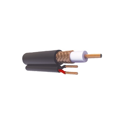 Cable Coaxial Siames Bobina 305 m Optimizado para HD UL - CCU 100% Cobre Negro RG-59-V-CCA/1000